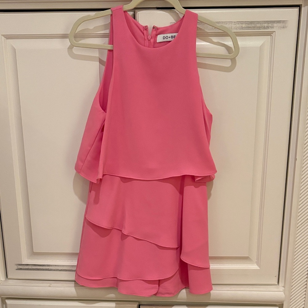 DO+BE Kids Dress in Vibrant Pink Layers